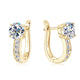 Channel Moissanite Huggie Earrings | Gold