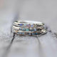 Vintage Layered Blue Stones Silver Ring