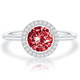 Crimson Glow Promise Ruby White Gold Ring