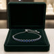 Round Cut Sapphire White Gold Tennis Bracelet