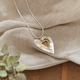 Vintage Silver & Gold Heart Pendant Necklace