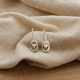 Vintage Golden Heart Silver Earrings