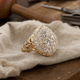 Vintage gold ring with round diamonds