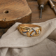 Vintage Gold Blue Zirconia Ring