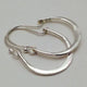 Lunar Halo Hoop Earrings | White Gold