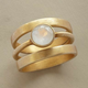 Moonstone Gold Statement Ring