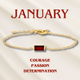 Heartline Birthstone Bracelet