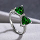 Green Crystal Bow Ring