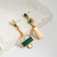 Emerald Geometry Statement Earrings