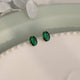 Verdant Oval Statement Earrings