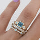 Ocean Blue Crystal Statement Ring