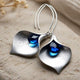 Blue Crystal Silver Earrings