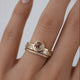 Crystal Gold Ring Set