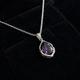 Selvara Crescent Drop White Gold Necklace