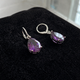 Amethyst White Gold Teardrop Earrings