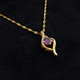 Vespera Amethyst Swirl Gold Necklace