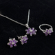 Amethyst Bloom White Gold Set
