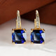 Mystic Sapphire Stone Hoop Earrings