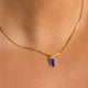 Minimalist Sapphire White Gold Necklace