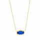 Classic Oval Gold Sapphire Necklace