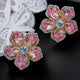 Multicolored Zirconia Earrings in Sterling Silver