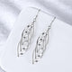 Woven Wave White Gold Earrings
