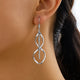 Sunbeam Spiral White Gold Earrings