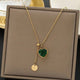 Juliette Veyron Emerald Heart Necklace