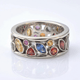 Silver Multi Stone Rainbow Ring