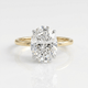 Oval Crystal Solitaire Ring