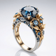 Handmade Gold and Blue Topaz Legacy Ring