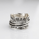 Silver Zirconia Layered Ring Set