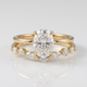 Gold Oval Zirconia Ring Set
