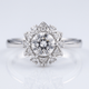 Silver Zirconia Lotus Light Ring