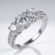 Silver Trinity Zirconia Ring