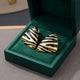 Triangular Zebra Stud Earrings