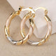 Vintage Round Hoop Gold Silver and Rose Gold Earrings