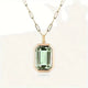 Emerald Paperclip Link Necklace