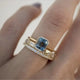 Gold Blue Ring Set