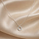 White Gold Geometric Circle Pendant Necklace