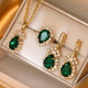 Marceline Jadehart Emerald Set
