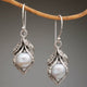 Graceful Pearl Carved Earrings