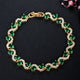 Emerald Crystal Gold Bracelet