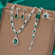 Adriana SIlver Emerald Set