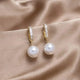 Elegant Pearl and Zirconia Earrings
