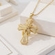 Radiant Cross Pendant Necklace | Gold