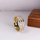 Elegant Ring with Double Zircon Inlay