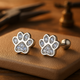 Vintage Paw Stud Earrings