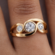 Vintage Gold Spiral Zirconia Ring