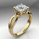 Vintage Gold Braided Zirconia Ring